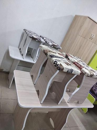 Кухонные столы и стулья: Кухонный стол и стул, Новый, Бесплатная доставка, цвет - Белый — 5