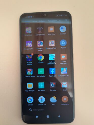 islenmis telefon: Xiaomi Redmi 9, 64 GB, rəng - Qara, 
 Barmaq izi