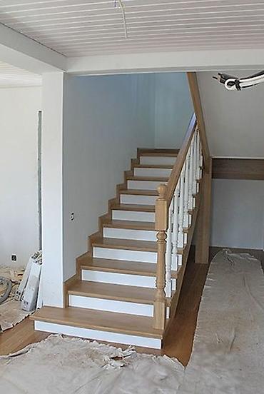 Pilləkən məhəccərləri: Taxta pilləkən – dizayn və quraşdırma Məhsul/təsvir: - İkiqat rəngli — 3