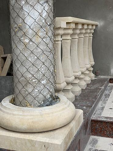 Фасадные плиты Сары-Таш (Травертин): Балюсины и декоративные элементы фасада из искусственного камня - — 2