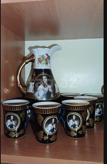 çay serviz: Çay dəsti, rəng - Göy, Farfor, Madonna — 1