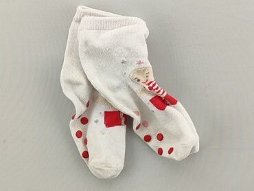 białe wełniane skarpety: Шкарпетки, 16–18, стан - Задовільний