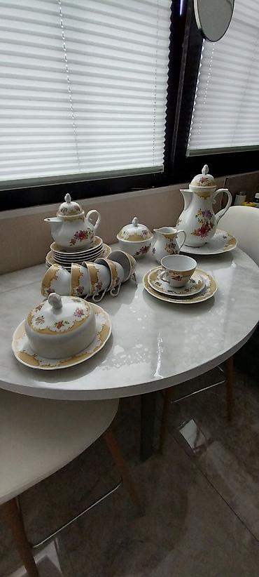 Çay dəsti, rəng - Ağ, Farfor