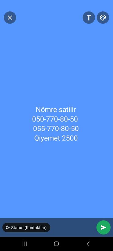 SİM-kartlar: Nömrə: ( 050 ) ( 50770805 ), İşlənmiş