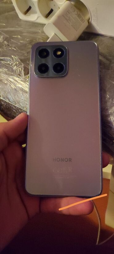 masin ucun telefon qabi: Honor X6, 64 GB, rəng - Gümüşü, Barmaq izi, Face ID