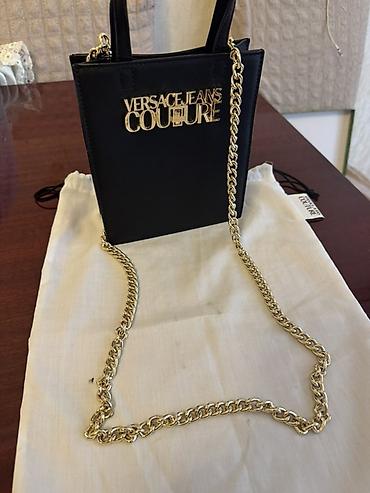 Çantalar: Versace Jeans Couture kiçik ölçülü çanta - Rəng: qara - Material — 5