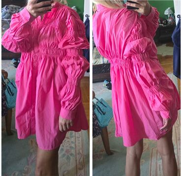 Haljine: S (EU 36), bоја - Roze, Oversize, Dugih rukava — 3