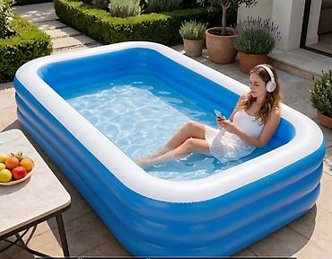 İdman və istirahət: 🌊 Elektron Nasos HƏDİYYƏ! 🎁 INTEX Şişmə Hovuz – Yay üçün ideal seçim! — 1