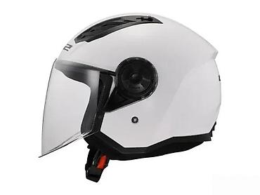 sunce kovin: LS2 otvorena moto kaciga – beli model sa dugim providnim vizirом - — 5