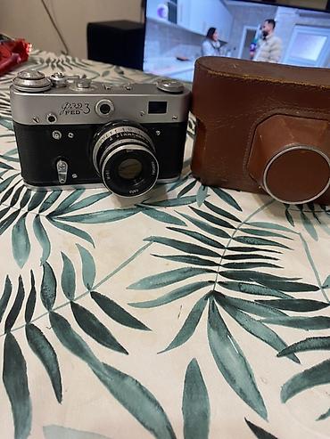 kaset calar: Məhsul: FED-3 plyonkali fotoaparat + orijinal dəri futlyar — 1