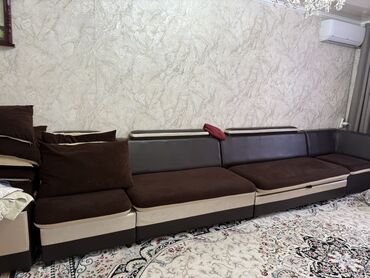 прямой диван: Модульный диван, Б/у