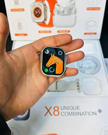 airpods 4 купить: Набор X8 🔥 Смарт-часы Ultra + наушники + аксессуары Идеальный — 2