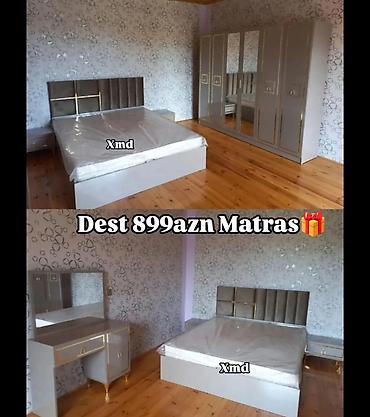 mirvari yataq desti: Yataq otağı dəsti Tərkibi: - 2 nəfərlik çarpayı (yumşaq bașlıq — 1