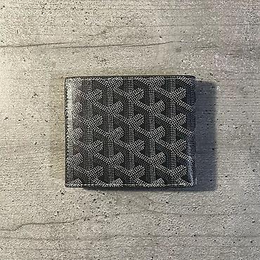 Novčanici: Goyard preklopni muški novčanik – crni - Materijal: Goyardine platno — 3