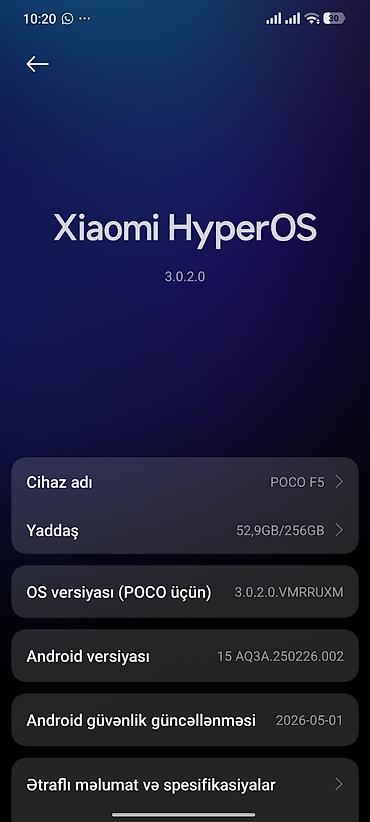 xiaomi poco x4 gt: Poco F5, rəng - Qara, Sensor — 6