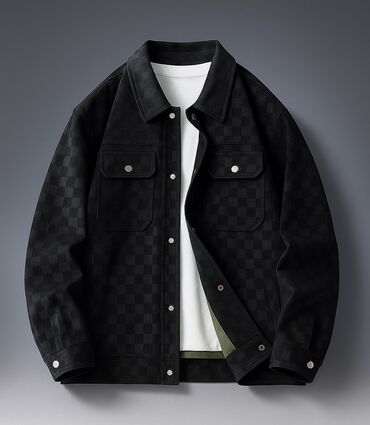 стильная одежда больших размеров для женщин: Джинсовая куртка в клетку Стильная и универсальная куртка. Лаконичный