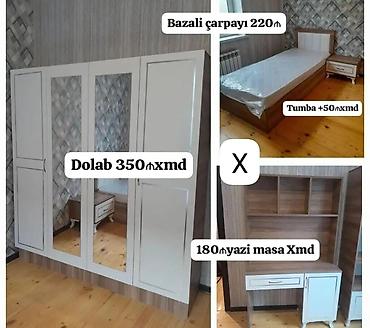 Yataq otağı mebel dəsti - Dolab – 4 qapılı, orta hissədə 2 tam boy