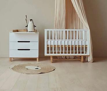 bunk bed: Продаётся белая детская кроватка INDY из дерева с регулируемой высотой — 3