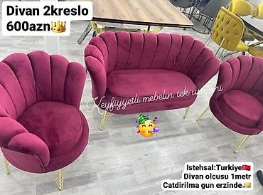 Комплекты диванов и кресел: Divan kreslo qonaq desdi — 1