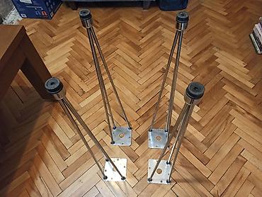 namestaj za decu: Metalni nogari (za sto) dužine 70cm, sa podešavajućim stopicama — 1