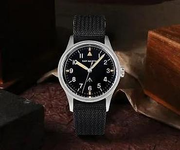Ručni satovi: San Martin SN0105-G-XB -Crna/Black- Pilot sat- Seiko — 14