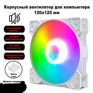 вентилятор для корпуса: Система охлаждения, Новый, Вентилятор, Для корпуса и блока питания, Для ПК
