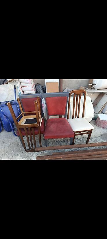 metbext stol stul: Ağac yemək otağı dəsti – masa və stullar - Material: massiv ağac — 1