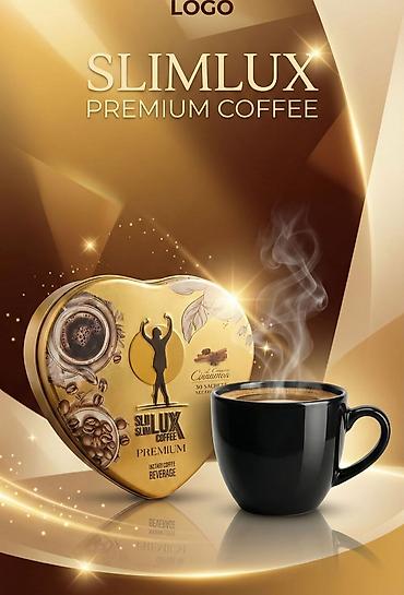 hyaluron tursusu aptek: SlimLux Premium Coffee – instant qəhvə içkisi - Ürək formalı qızılı — 1