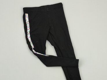 kolorowe legginsy dla dziewczynek: Legginsy dziecięce, H&M, 4-5 lat, 104/110, stan - Dobry