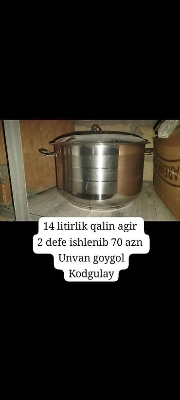 Qazan, rəng - Gümüşü, Paslanmayan polad, 5-dən çox l