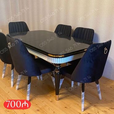 metbex stol stul desti: Qonaq otağı üçün, Yeni, 6 stul