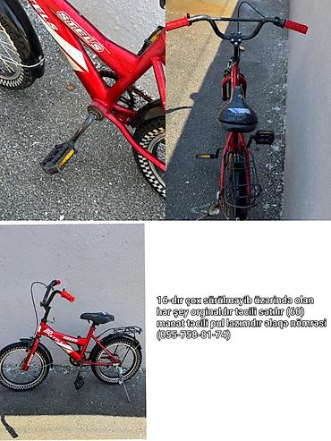 Velosipedlər: Uşaq velosipedi – STELS, 16” təkər ölçüsü. - Rəng: qırmızı - Çərçivə — 1