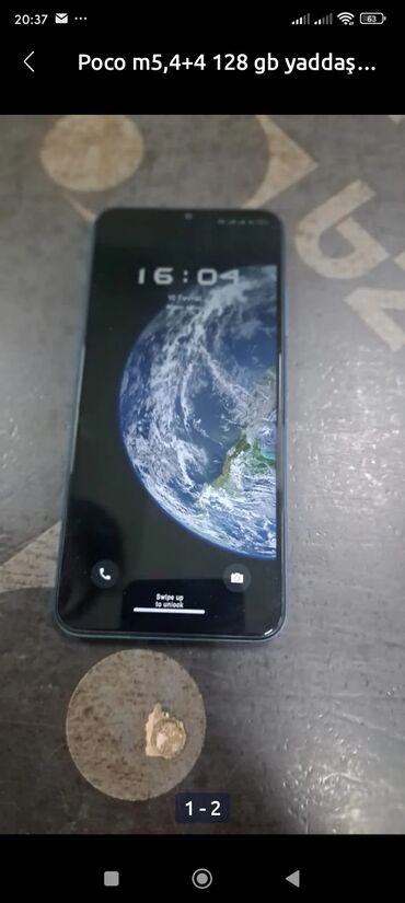 samsung telefon qiymetleri: Poco M5, 128 GB, rəng - Göy, Barmaq izi