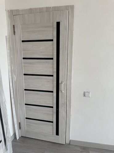 Межкомнатная глухая дверь, Ламинированная, цвет - Серый, 2000 * x 800 см