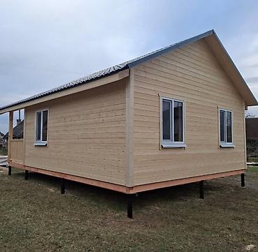 a frame ev tikintisi: Taxta karkaslı bağ evi – geniş eyvanlı, tam hazır fasad - Material — 4
