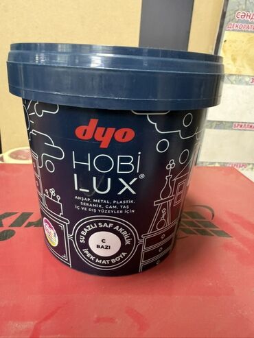 акриловая краска для стен цена: Краска Dyo Hobi Lux, база C, 0,9 л. - Тип: водно-дисперсионная краска