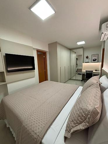 Посуточная аренда квартир: 1 комната, Душевая кабина, Постельное белье, Кондиционер — 12