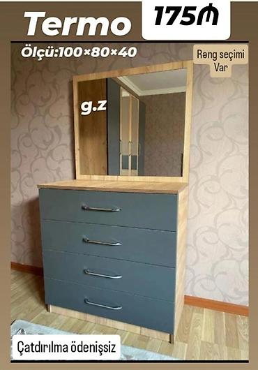 Termo tualet masası/komod güzgü ilə - Ölçü: 100×80×40 sm - 4 geniş lalafo.az -da Termo tualet masası/komod güzgü ilə - Ölçü: 100×80×40 sm - 4 geniş