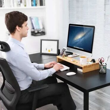 Druga oprema za računare i laptopove: Stalak za monitor od bambusa WENKO Germany, dimenzija cca 60,1 x 30 x — 9