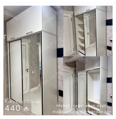 купить шкаф для одежды: Yeni, 2 qapılı Düz dolab, Şifonyer