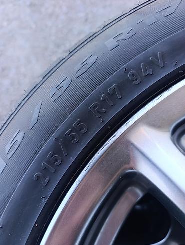 Капкактар: Дөңгөлөктөр монтажда 215 / 55 / R 17, Жай, Колдонулган, Комплект, Жеңил унаалар, Куйма, тешиктери - 5 — 7