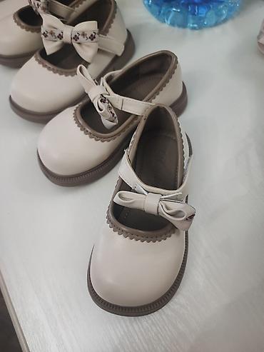 dəri baletkalar: Rəng - Bej Baletkalar, Ölçü: 26, Qız üçün — 2