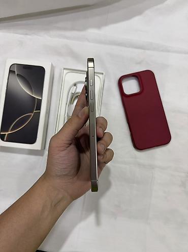 Apple iPhone: IPhone 16 Pro Max, Б/у, 256 ГБ, Natural Titanium, Зарядное устройство, Чехол, Кабель, 99 % — 2