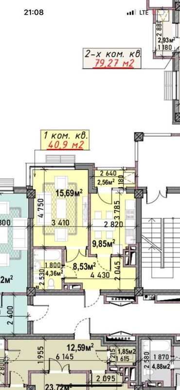 Продажа участков: 1 комната, 40 м², Элитка, 3 этаж, ПСО (под самоотделку)