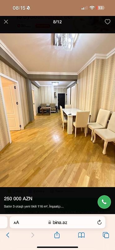 imislidə ev satilir: 3 otaqlı, Yeni tikili, m. İnşaatçılar, 116 kv. m — 5
