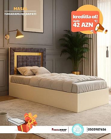 Çarpayılar: Yeni, Təknəfərlik çarpayı, Bazasız, Matras ilə, Siyirməsiz, Azərbaycan — 8