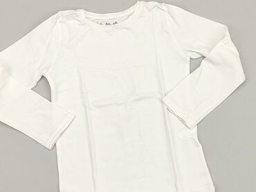 biała bluzka dziewczęca: Sweatshirt, 4-5 years, 104-110 cm, condition - Good