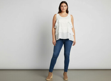 bluzki wizytowe plus size: Women's blouse, size 3XL