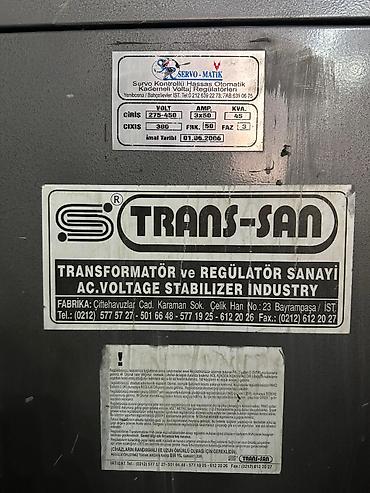 islenmis stabilizatorlar: İşlənmiş, Sənaye üçün, 3 faza, Gərginliy stabilizatoru, 220/380 V, Ünvandan götürmə — 2