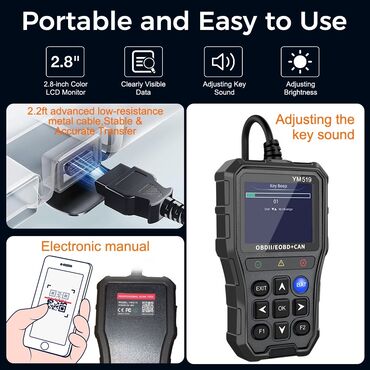 Alati za automobile: Novo - YM519 OBDII / EOBD + CAN Auto Dijagnostika Funkcije:   1 — 10